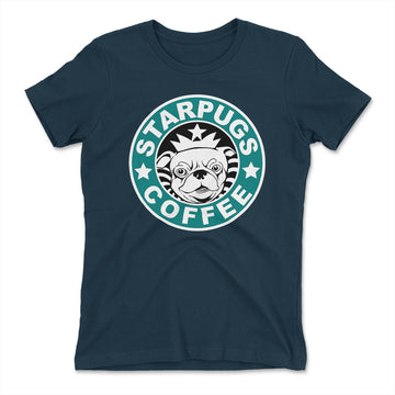 Starpugs Coffee Womens T-Shirt in Midnight Navy color